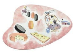 CERAMICA DI MILANO - VINTAGE 20TH CENTURY ITALIAN CERAMIC CHEESE DISH