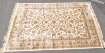 VINTAGE BELUCHI SILK & WOOL CARPET FLOOR RUG