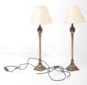 CONTEMPORARY PAIR OF BRASS EFFECT TABLE LAMPS