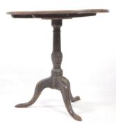 19TH CENTURY GEORGE III MAHOGANY TILT TOP TABLE