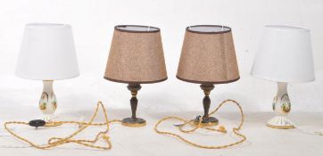 TWO PAIRS OF ITALIAN 20TH CENTURY BEDSIDE TABLE LAMPS