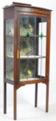 EDWARDIAN MAHOGANY INLAID DISPLAY CABINET