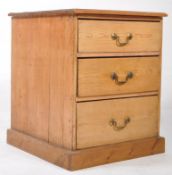 VICTORIAN 19TH CENTURY PINE PEDESTAL CHEST OF DRAWERS