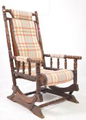 EARLY 20TH CENTURY BOSTON AMERICAN ROCKING CHAIR