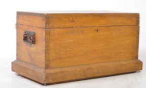 19TH CENTURY SCRUMBLE PAINTED CAMPHOR WOOD CARPENTER'S CHEST