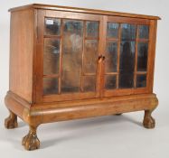 20TH CENTURY WALNUT GLAZED TABLETOP DISPLAY CABINET