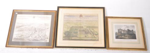 THREE 18TH CENTURY FRAMED ENGRAVINGS