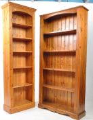20TH CENTURY COUNTRY PINE FREE STANDING BOOKCASES