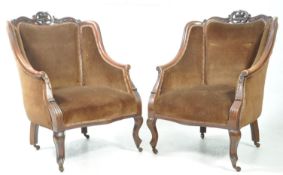 PAIR OF VICTORIAN 19TH CENTURY ARMCHAIRS