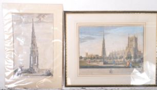 TWO 18TH CENTURY BRISTOL HIGH CROSS ENGRAVINGS