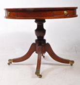 REGENCY STYLE MAHOGANY VENEERED DRUM TABLE