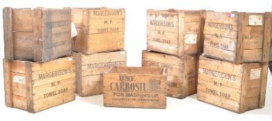 LARGE COLLECTION OF VINTAGE 20TH CENTURY ADVERTISING CRATES