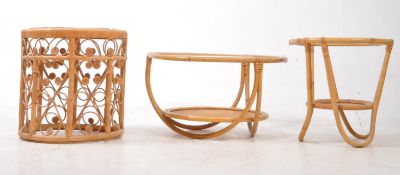 ITALIAN MODERN DESIGN - MID CENTURY BAMBOO OCCASIONAL TABLES
