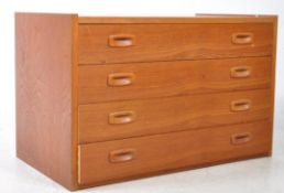 BRITISH MODERN DESIGN - MID CENTURY TEAK WALL MODULAR CHEST OF DRAWERS
