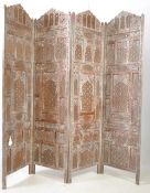 EARLY 20TH CENTURY MOROCCAN TRI FOLD ROOM DIVIDER SCREEN