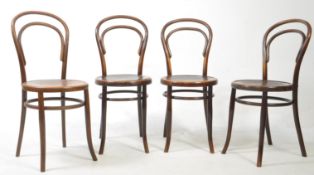 SET OF FOUR BENTWOOD THONET STYLE CHAIRS
