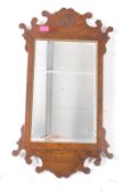 EDWARDIAN WALNUT PIER OVERMANTEL WALL MIRROR