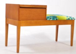 CHIPPY HEATH - MID 20TH CENTURY CENTURY TEAK TELEPHONE TABLE