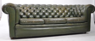 VINTAGE 20TH CENTURY CHESTERFIELD BUTTON BACK LEATHER