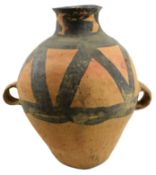 LARGE NEOLITHIC PAINTED POTTERY AMPHORA 仰韶文化 彩陶双耳罐