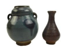 TWO SMALL JUNYAO TYPE VASES 鈞瓶小瓶两件