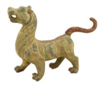 CHINESE HAN STYLE POTTERY PIXIU / CHIMERA 陶 彩绘神兽 /貔貅