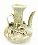CELADON CRACKLE GLAZED CERAMIC EWER