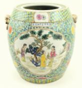 20TH CENTURY FAMILE ROSE JARDINIERE / JAR 20世纪粉彩人物缸