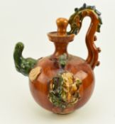 A TANG STYLE SANCAI DRAGON HANDLED EWER 三彩龙首执壶