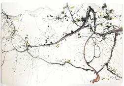 AFTER WU GUAN ZHONG - MOUNTAIN LANDSCAPE OIL ON CANVAS