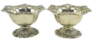 PAIR OF 19TH CENTURY VICTORIAN HALLMARKED SILVER BON BON DISHES