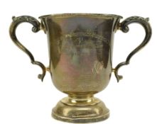 GEORGE V HALLMARKED SILVER TWIN HANDED CUP