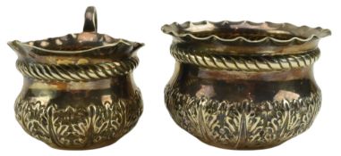 VICTORIAN HALLMARKED SILVER SUGAR BOWL & CREAMER JUG SET