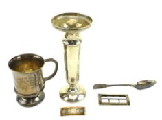 TWO 19TH CENTURY VICTORIAN HALLMARKED SILVER BELT BUCKLES & OTHERS