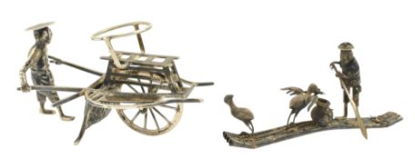 19TH CENTURY CHINESE EXPORT SILVER CRUET BY YOK SANG SHANGHAI