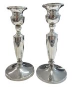 PAIR OF GEORGE V HALLMARKED SILVER CANDELSTICKS