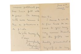 POLITICS - LORD HUGH CECIL - ALS, 1908