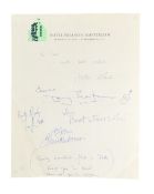 MUSIC - PENTANGLE (FOLK ROCK BAND) - AUTOGRAPHS ON HEADED PAPER