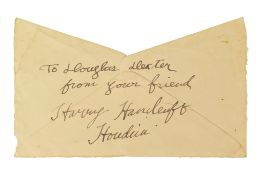 MAGIC - HARRY HOUDINI (D.1926) - AUTOGRAPH TO HIS FRIEND DOUGLAS DEXTER