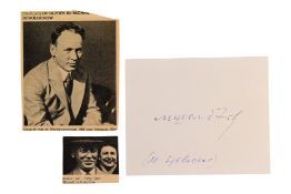 WRITER & NOBEL PRIZE - MIKHAIL SHOLOKHOV (D.1984) - AUTOGRAPH