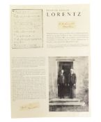 SCIENCE - ALBERT EINSTEIN & HENDRICK LORENTZ - AUTOGRAPHS