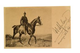 HISTORY - KAISER WILHELM II (D.1941) - AUTOGRAPH ON POSTCARD