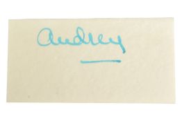 HOLLYWOOD - AUDREY HEPBURN - AUTOGRAPH ON PAPER
