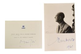 ROYALTY - KING UMBERTO II OF ITALY (D,1983) - AUTOGRAPHED PHOTO