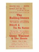 THE ROLLING STONES - BRISTOL COLSTON HALL - ORIGINAL FLYER / HANDBILL
