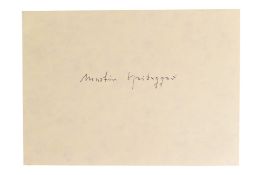 PHILOSOPHY - MARTIN HEIDEGGER (D.1976) - AUTOGRAPH ON CARD