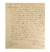 HISTORY - WILLIAM V, PRINCE OF ORANGE (D.1806) - LETTER