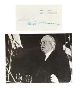 PRESIDENTS - HERBERT HOOVER - AUTOGRAPH ON CARD