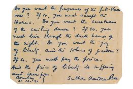 INDIAN HISTORY - SUBHAS CHANDRA BOSE (D.1945) - ALS