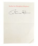KATHARINE HEPBURN (1907-2003) - AUTOGRAPH ON HEADED PAPER